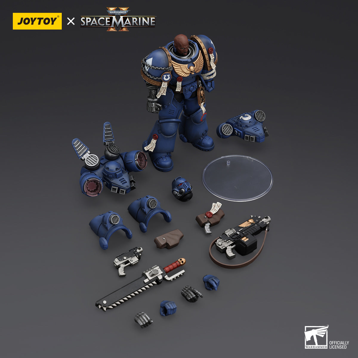JOYTOY Space Marines 2 Uitramarines Brother Chairon JT00072 Game Special Limited 1/18 Scale Warhammer 40K Action Figure