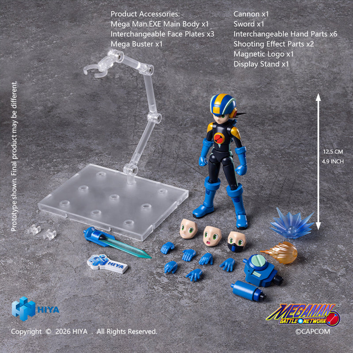 HIYA Exquisite Basic Mega Man Battle Network Exquisite Basic MegaMan.EXE Action Figure
