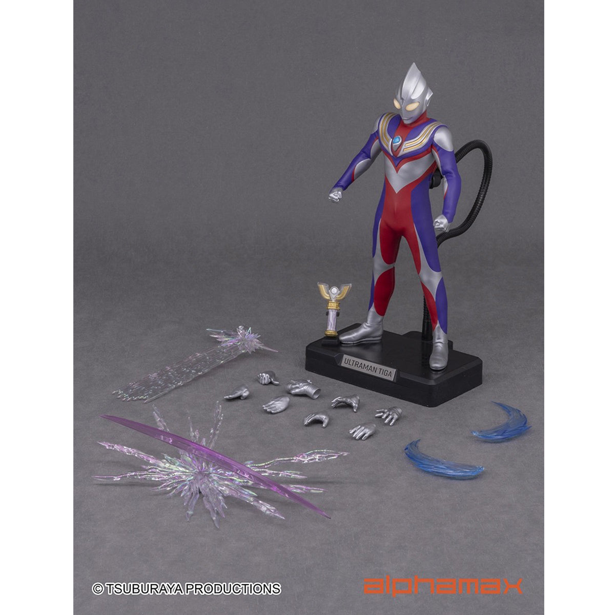 Alphamax Ultraman Tiga 2.0 Pre-Painted Action Figure | Effects & Base