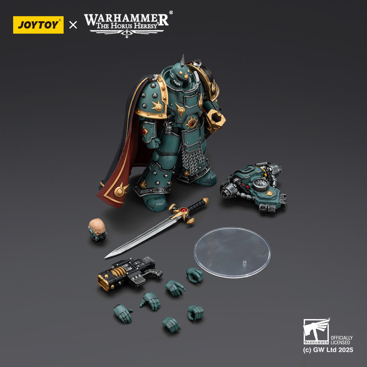 JOYTOY Imperial Fists Legion Apothecary/Sons of Horus Legion Apothecary & Legion Champion & Cataphractii Praetor with Combi-Melta and Power Maul 1/18 Scale Action Figure
