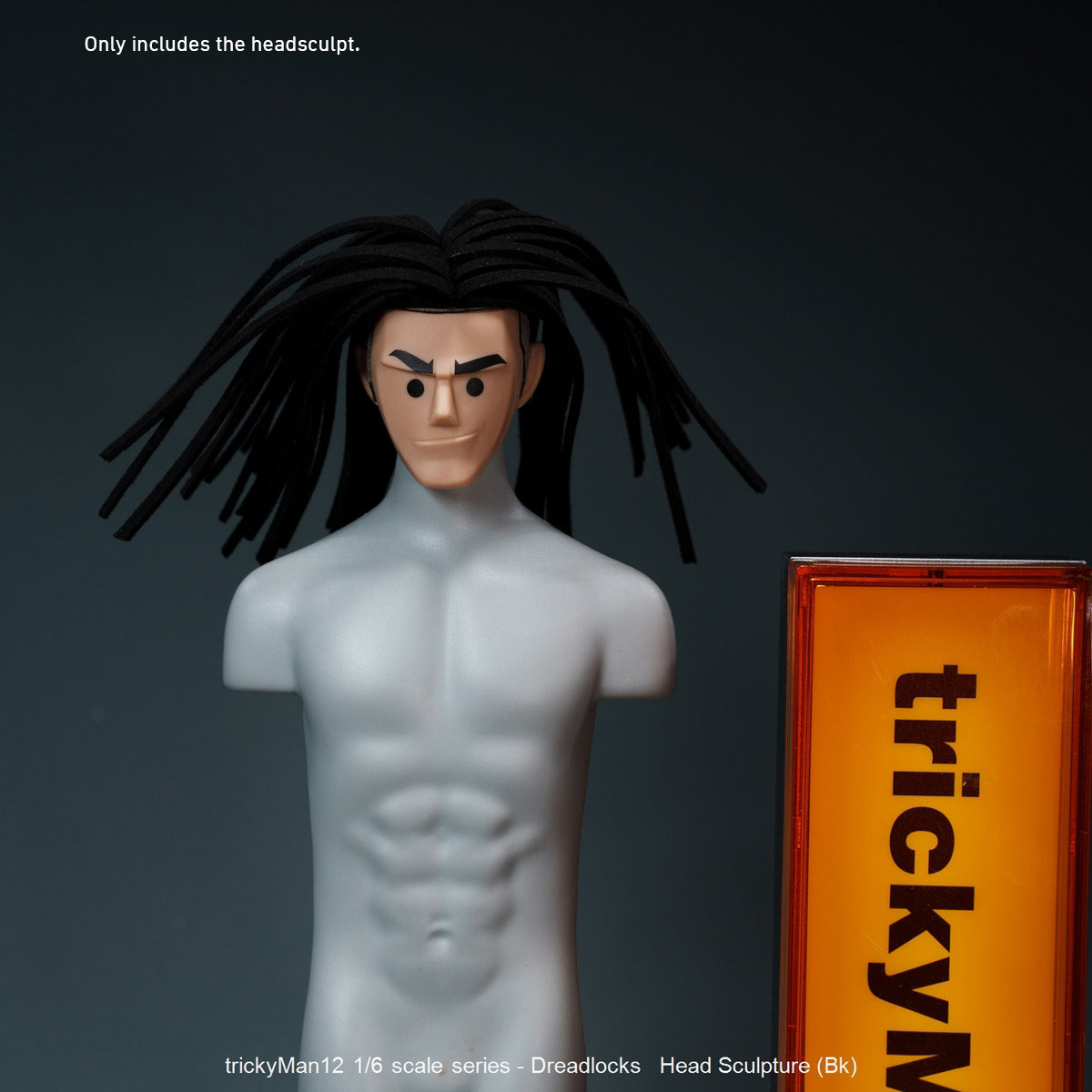 TrickyMan12 Dreadlocks Male Head Sculpt Black Hair FB-10083-1 Brown Ha
