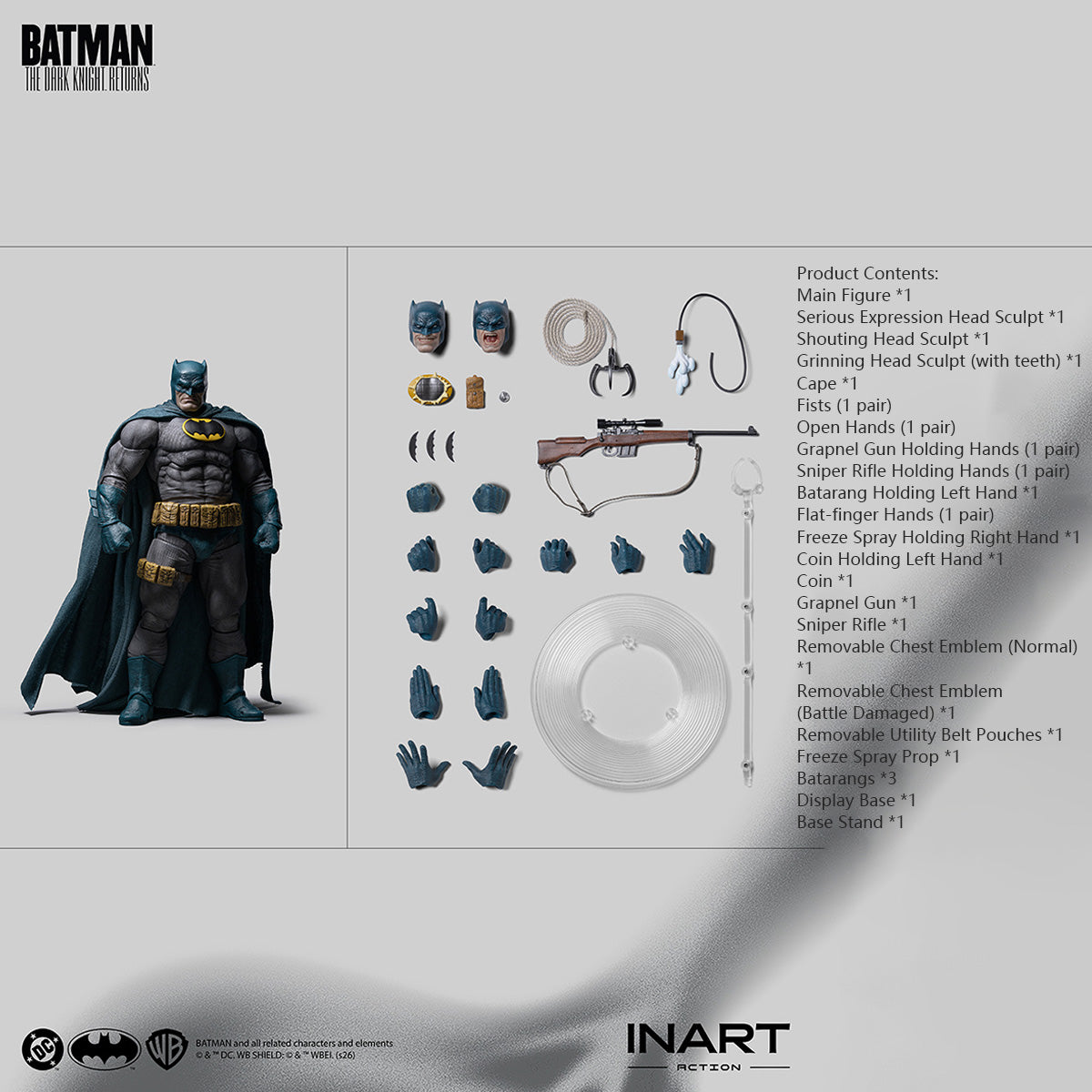 INART Batman: The Dark Knight Returns Batman (Blue Suit) (MAG C0006) 16.9cm Action Figure Set