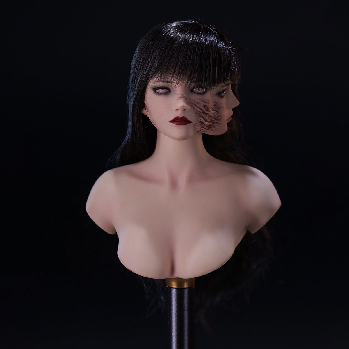 YMTOYS 1/6 Scale Figure Head Sculpt: Twin Sister Head Sculpture For 12-inch Miniature
