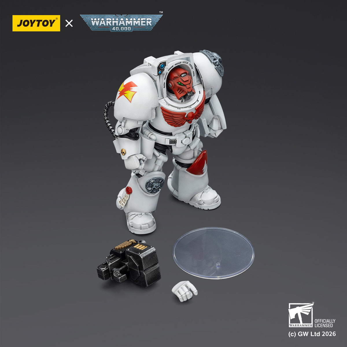 JOYTOY Warhammer 40,000 White Scars Terminator with Power Fist and Assault Cannon & with Power Fist and Storm Bolter & with Power Sword and Storm Bolter Action Figure