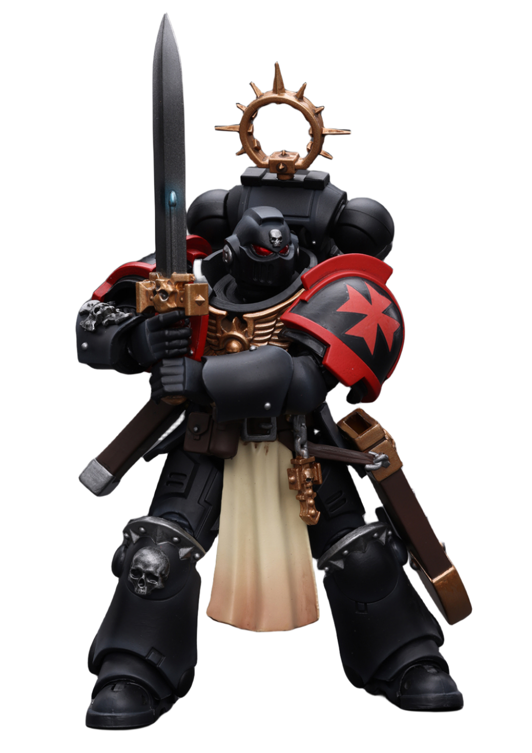 HiPlay JoyToy Warhammer 40K Collectible Figure: Primaris Space Marines Black Templars Bladeguard Veteran 1:18 Scale Action Figures JT2801 (Black Templars JT2801)