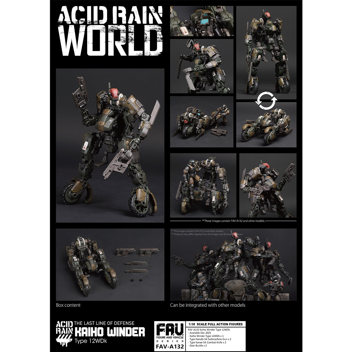 TOY ALLIANCE Acid Rain World 1/18 Scale FAV-A132 Kaiho Winder Type 12WDk Action Figures