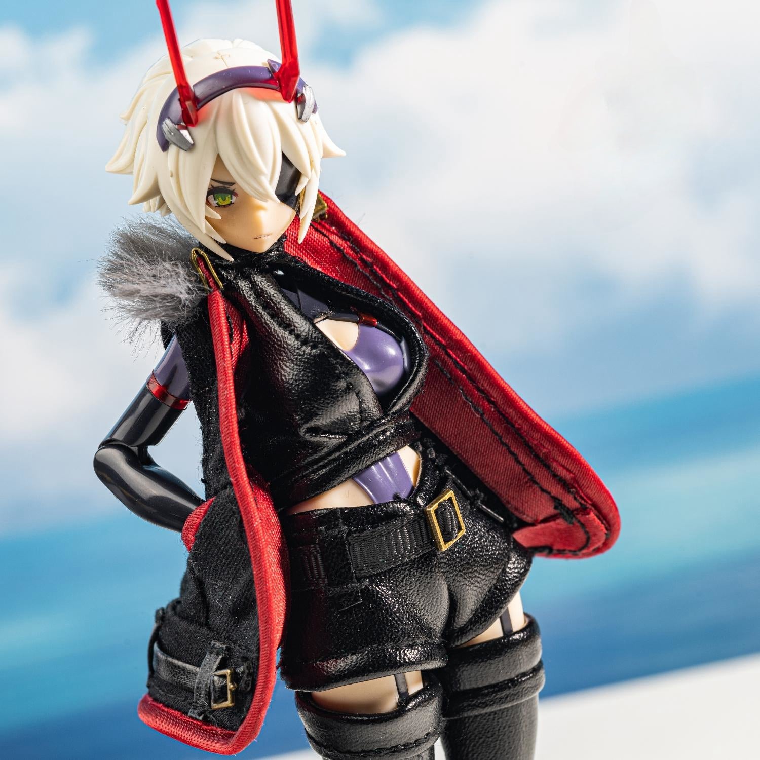 HiPlay A-001 1/12 Scale Figure Doll Clothes: Black and Red Jacket for 6-Inch Collectible Action Figure