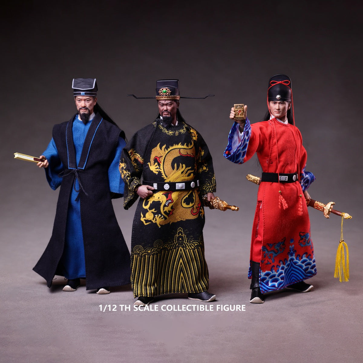 QIANLONG TOYS, Song Dynasty Bao Zheng, Bao Qing tian & Gong Sun Ce & Southern Knight Zhan Zhao, Action Figures