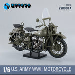 ZYTOYS ZY8038 1/6 WWII US Motorcycle Model or Shoulder Bag Set