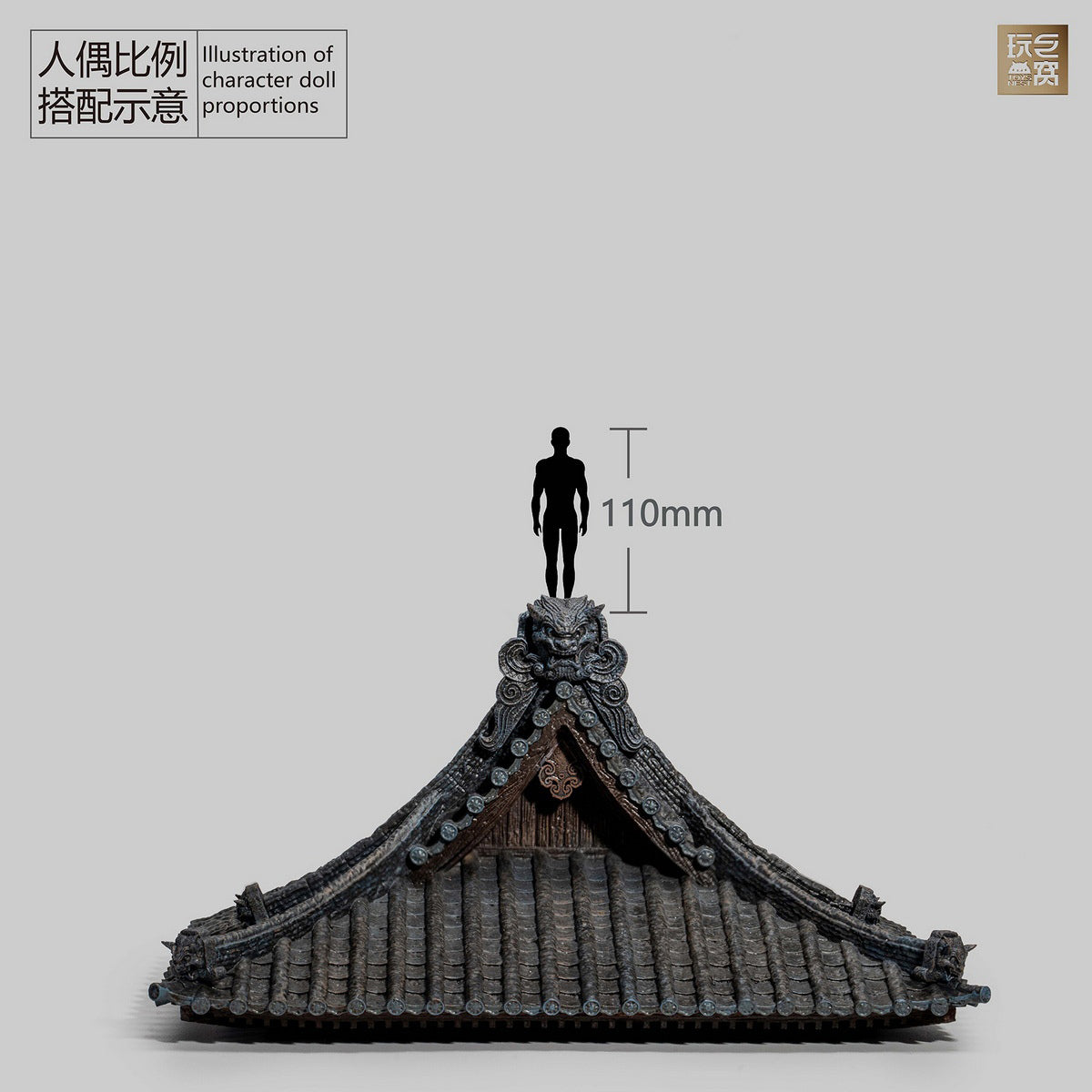 ToysNest Oriental Ancient City: The Roof of Old Temple Scene Fit Action Figure