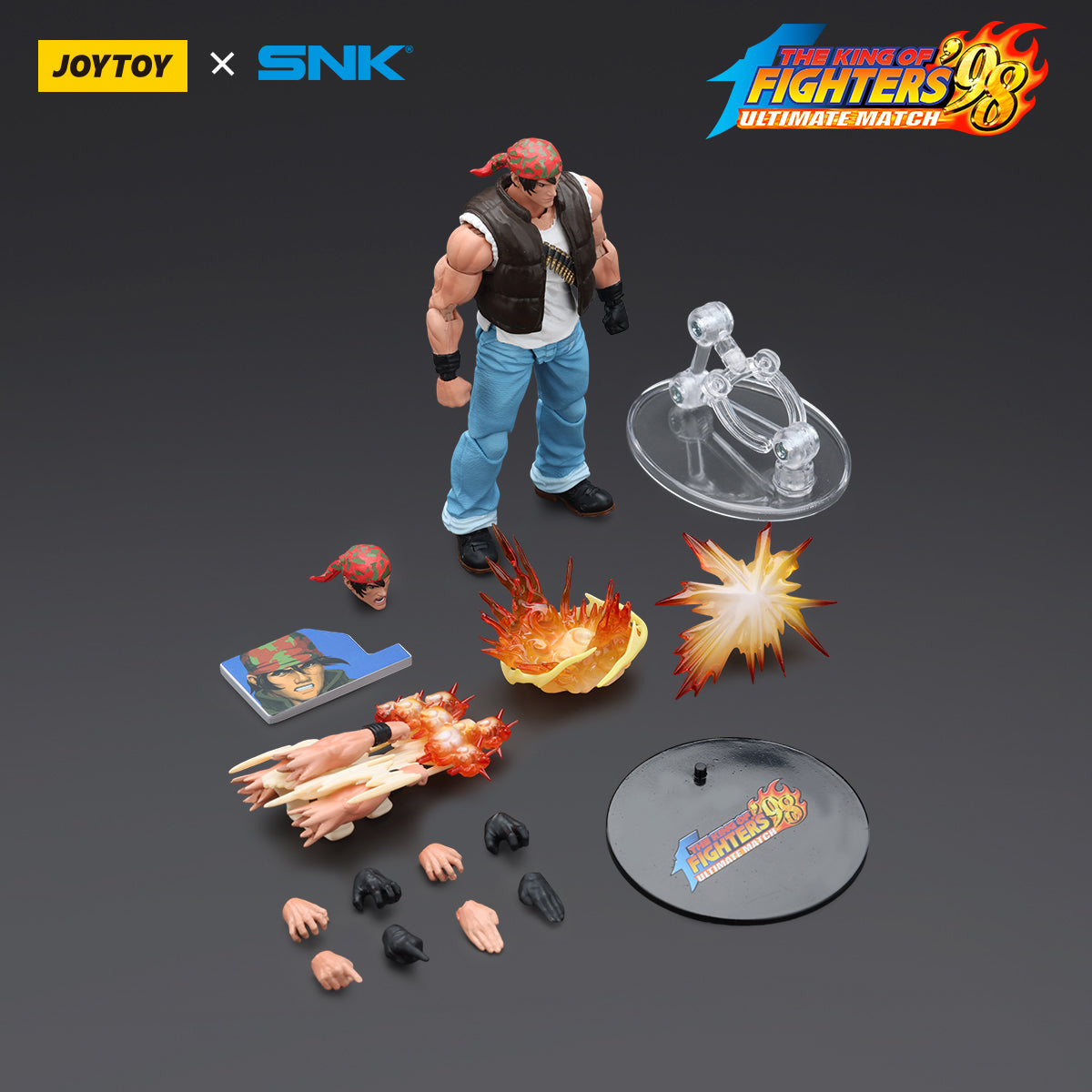 (Only Shipped to the US) JOYTOY SNK 1/18 KOF'98UM Ikari Warriors Team Ralf Jones JT01710 Action Figures