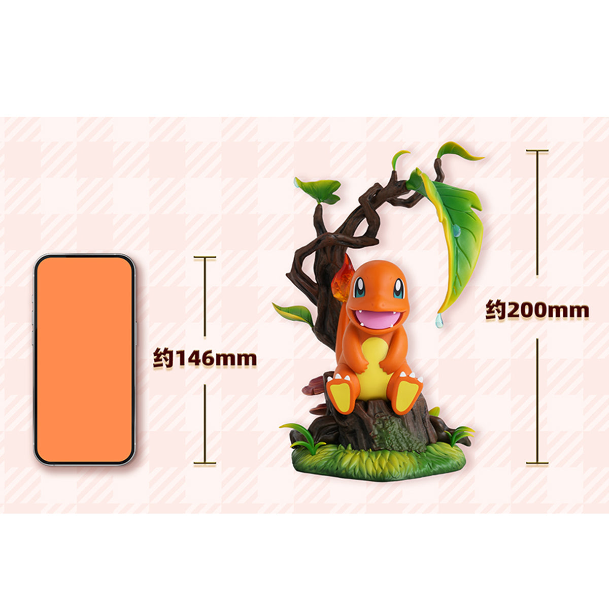 MORSTORM Pokémon Small Size Figure - Gengar Psyduck Pikachu Charmander Height 20cm Art Anime Figurine