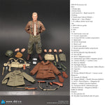 DID A80199 1/6 Scale WWII US 101st Airborne Lieutenant Buck Collectible Figure with Winter Outfit and Display Accessories