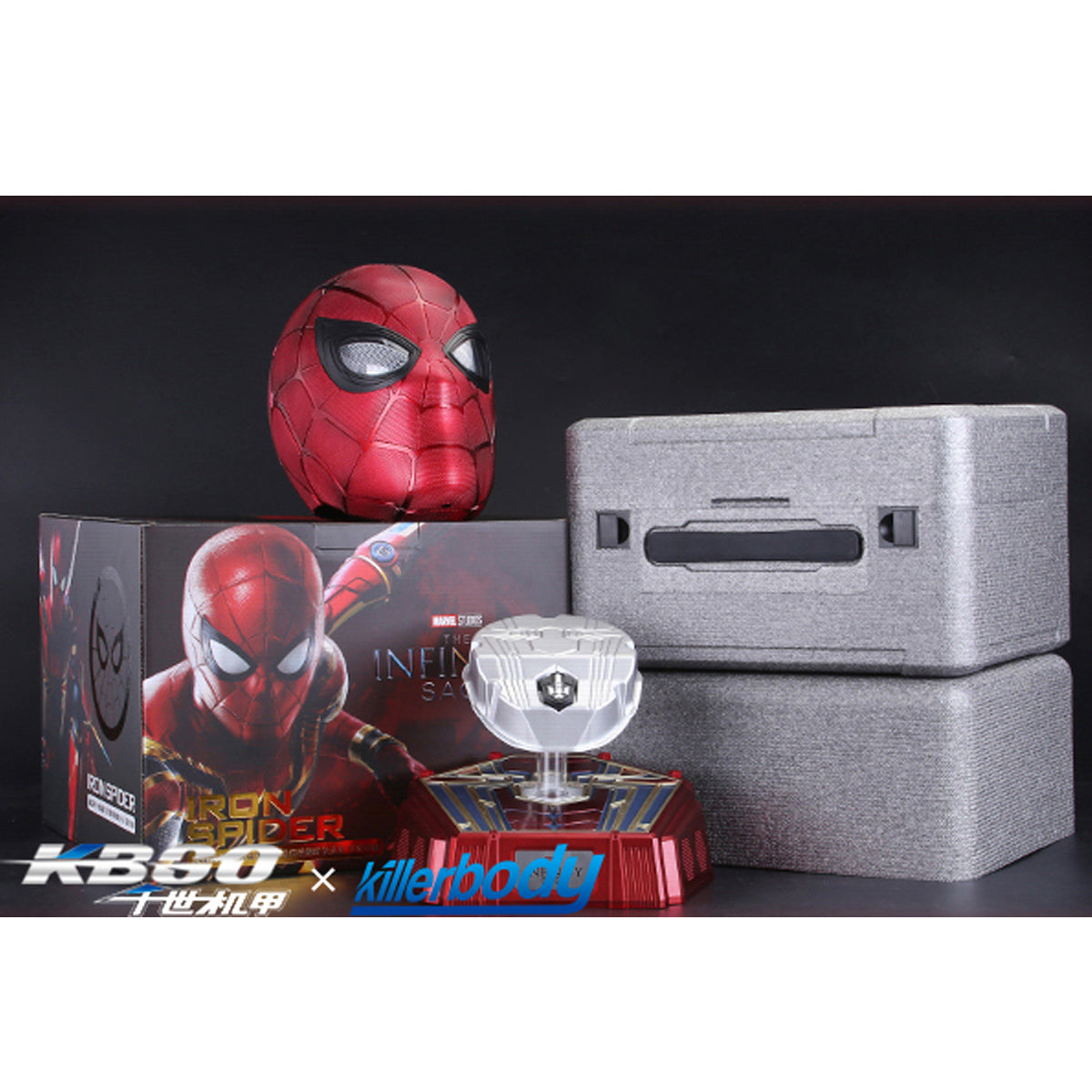 Casco Killerbody Speaker Iron Spider con base portátil