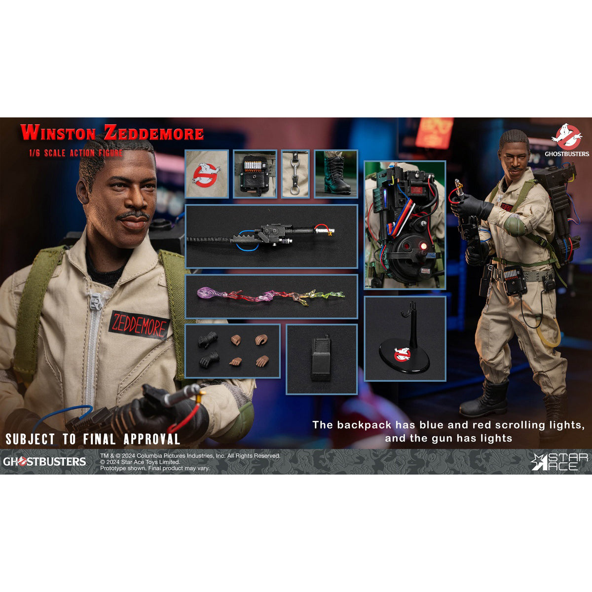 STAR ACE Toys Ghostbusters Winston Zeddemore Action Figures
