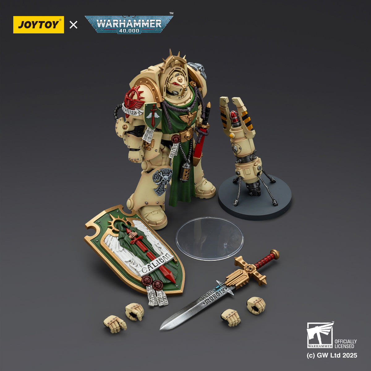 (Only Shipped to the US) JOYTOY Dark Angels Deathwing Knight 1 With Power Sword Storm Shield and teleport homer JT02489 1/18 Scale Action Figure