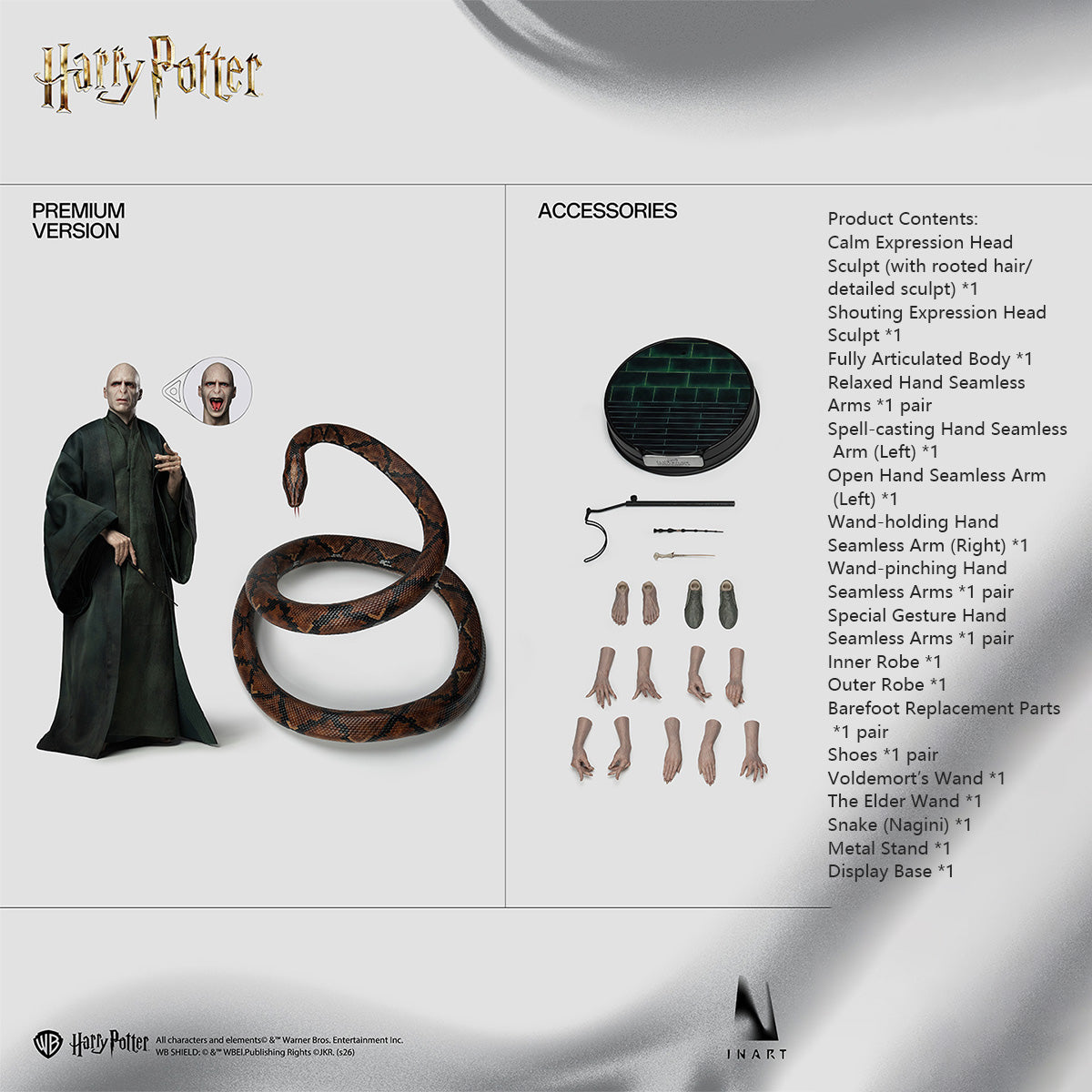 INART Harry Potter and the Deathly Hallows: Lord Voldemort (Ag A047) 1/6 Collectible Action Figure