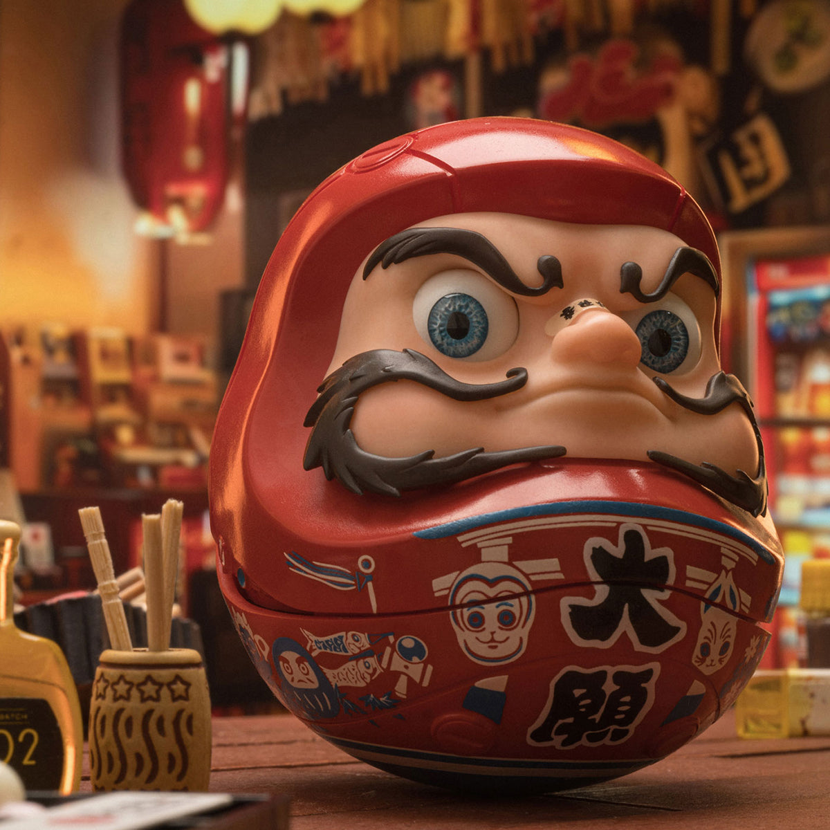 YUANXINSHI Authentic Dharma Style Series Great Wish Daruma Statue