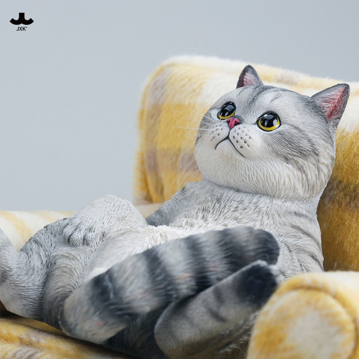 JXK Warm Cat Sofa (JXK350) Static Expertly Hand-Painted Lifelike Animal Figurine