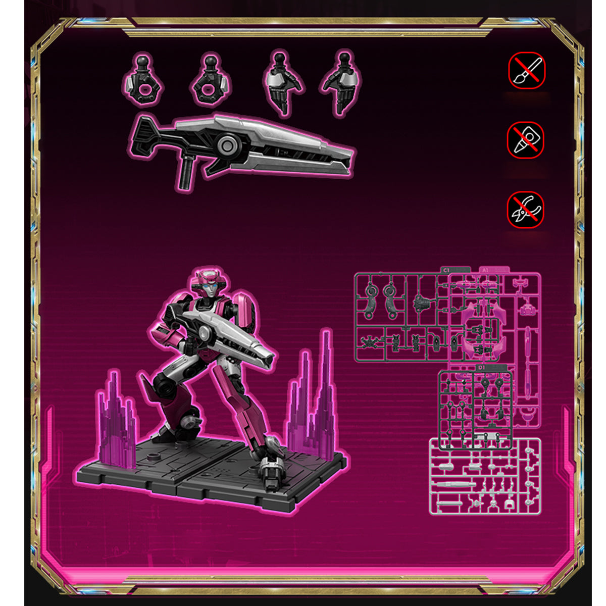 (Only Shipped to the US) BLOKEES transformers Origins One Elita Assembly Model Kits Beyond Edition