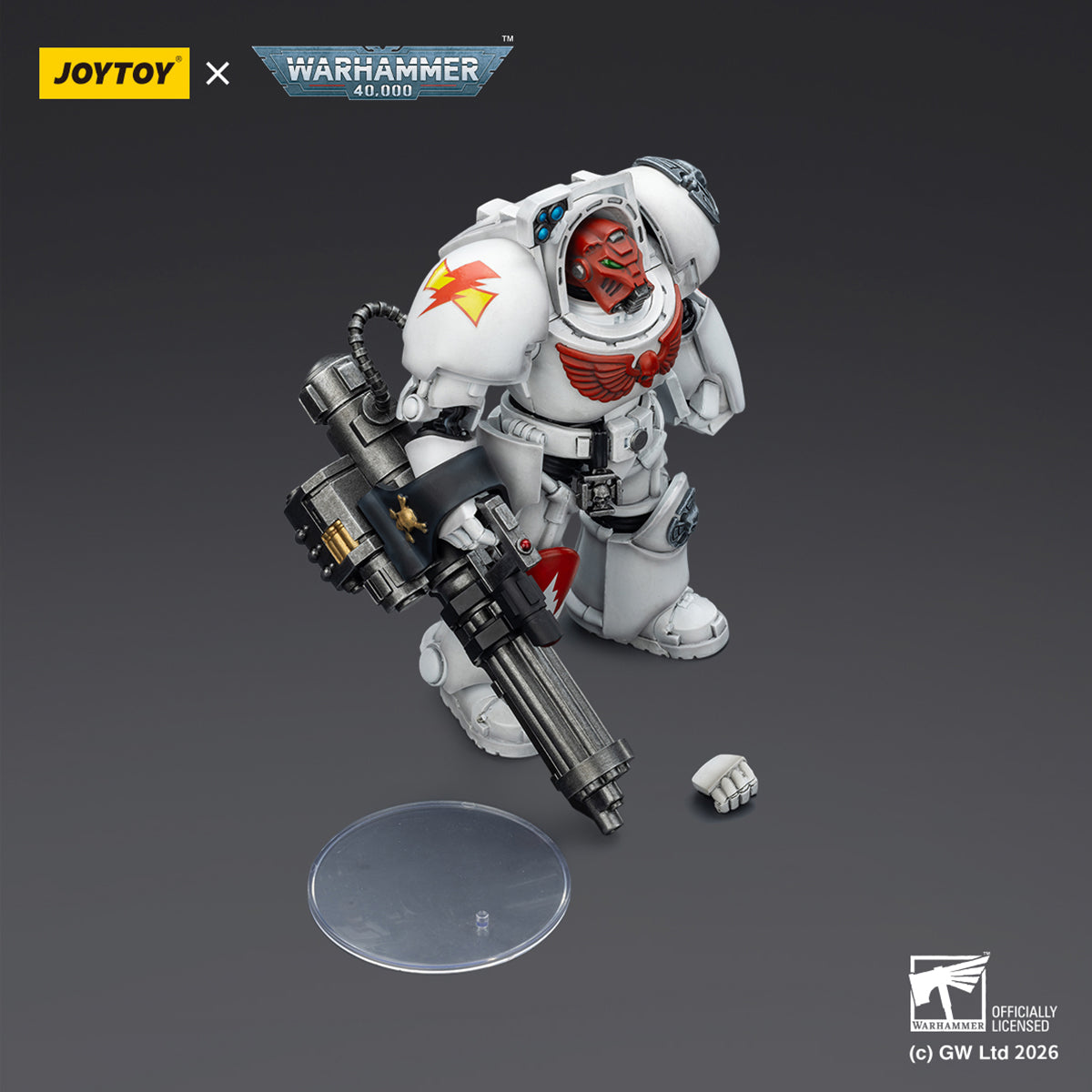 JOYTOY Warhammer 40,000 White Scars Terminator with Power Fist and Assault Cannon & with Power Fist and Storm Bolter & with Power Sword and Storm Bolter Action Figure