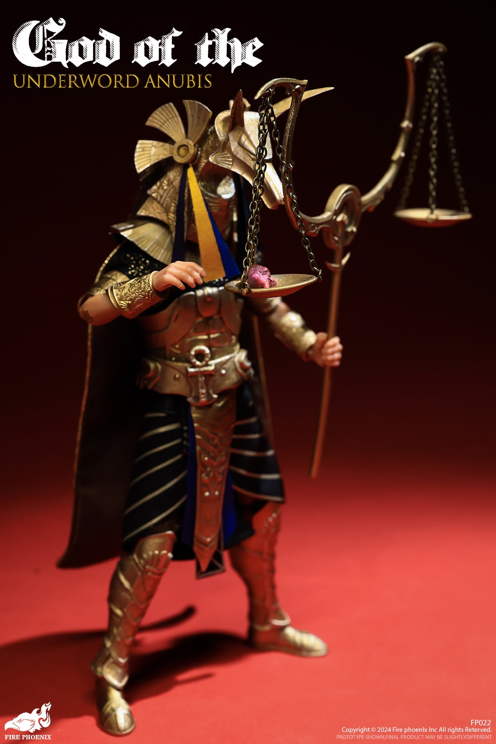 FIRE Phoenix Collectible Figure Full Set: Diecast Alloy - The Protecter of Underworld - Anubis, 1:12 Scale Miniature Action Figurine FP022