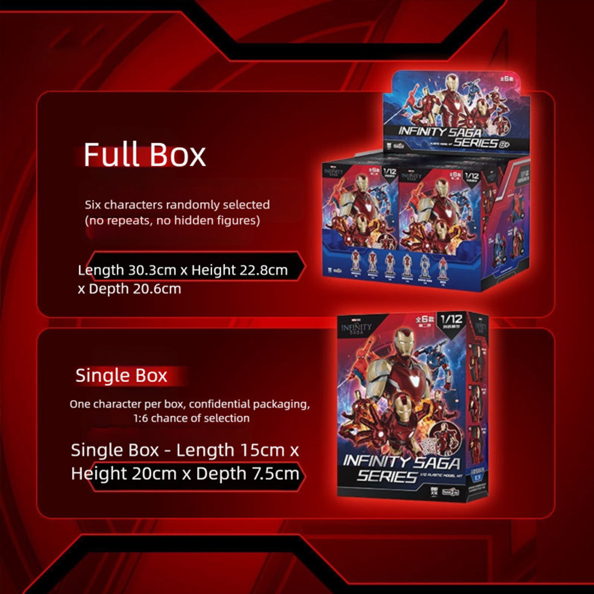 (Only Shipped to the US) Fondjoy Marvel The Infinity Saga Series MV25100 Set Box Blind Box Figure