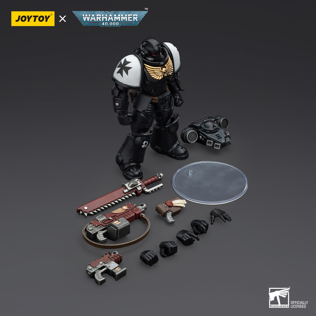 JOYTOY Space Marines Ultramarines Outriders Brother Catonus Black Templars Outriders Brother Valtus 1/18 Scale Action Figure