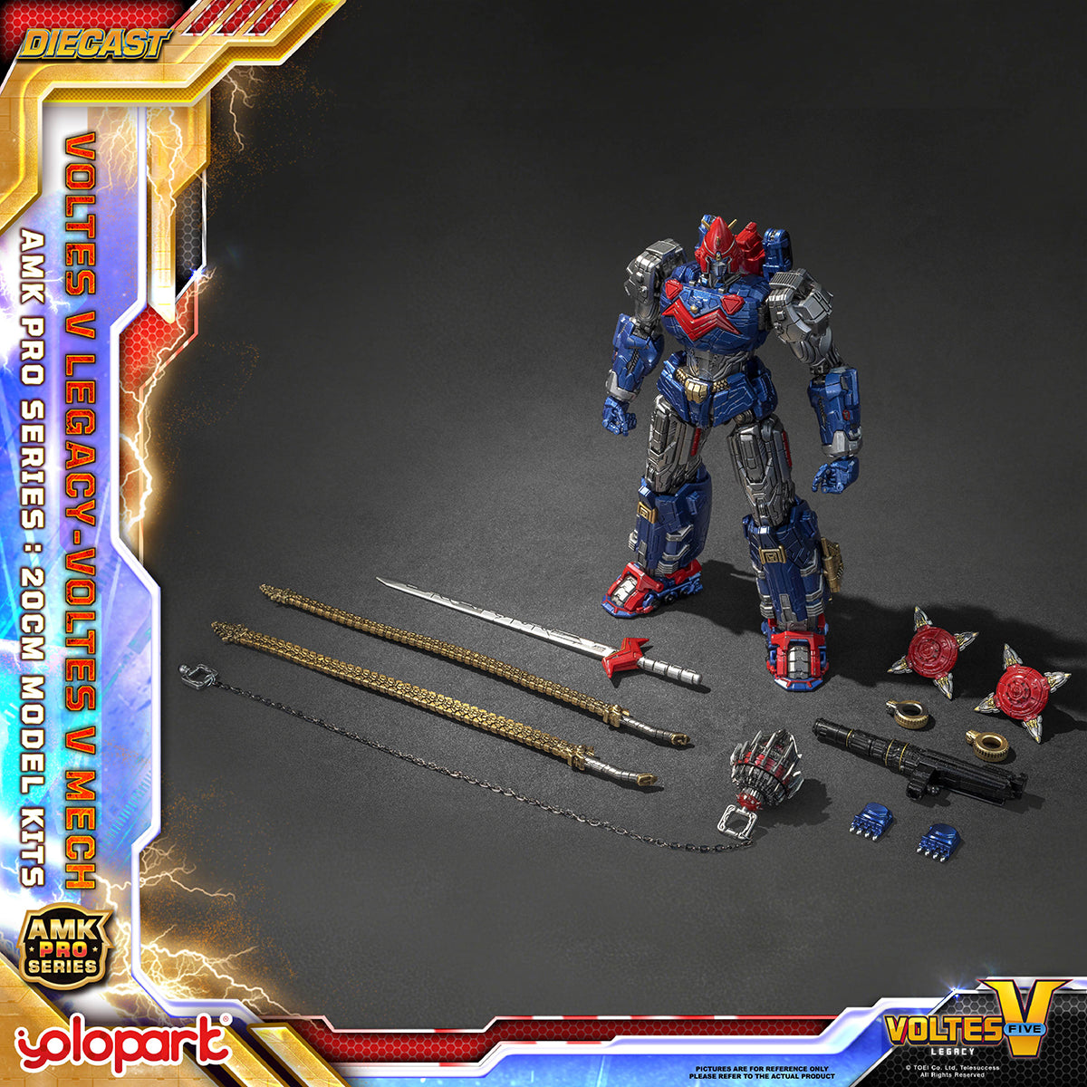 Yolopark AMK PRO Series Choudenji Machine Voltes V Assembly Model Kits