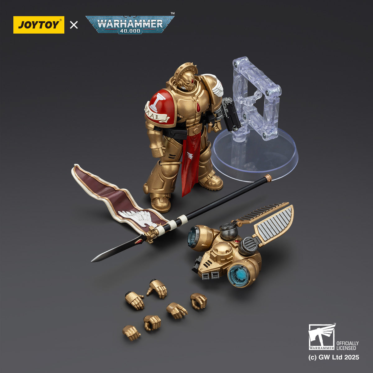 (Only Shipped to the US) JOYTOY Blood Angels Sanguinary Guard 3 with Angelus Boltgun and Encarmine Spear JT01864 1/18 Scale Action Figure