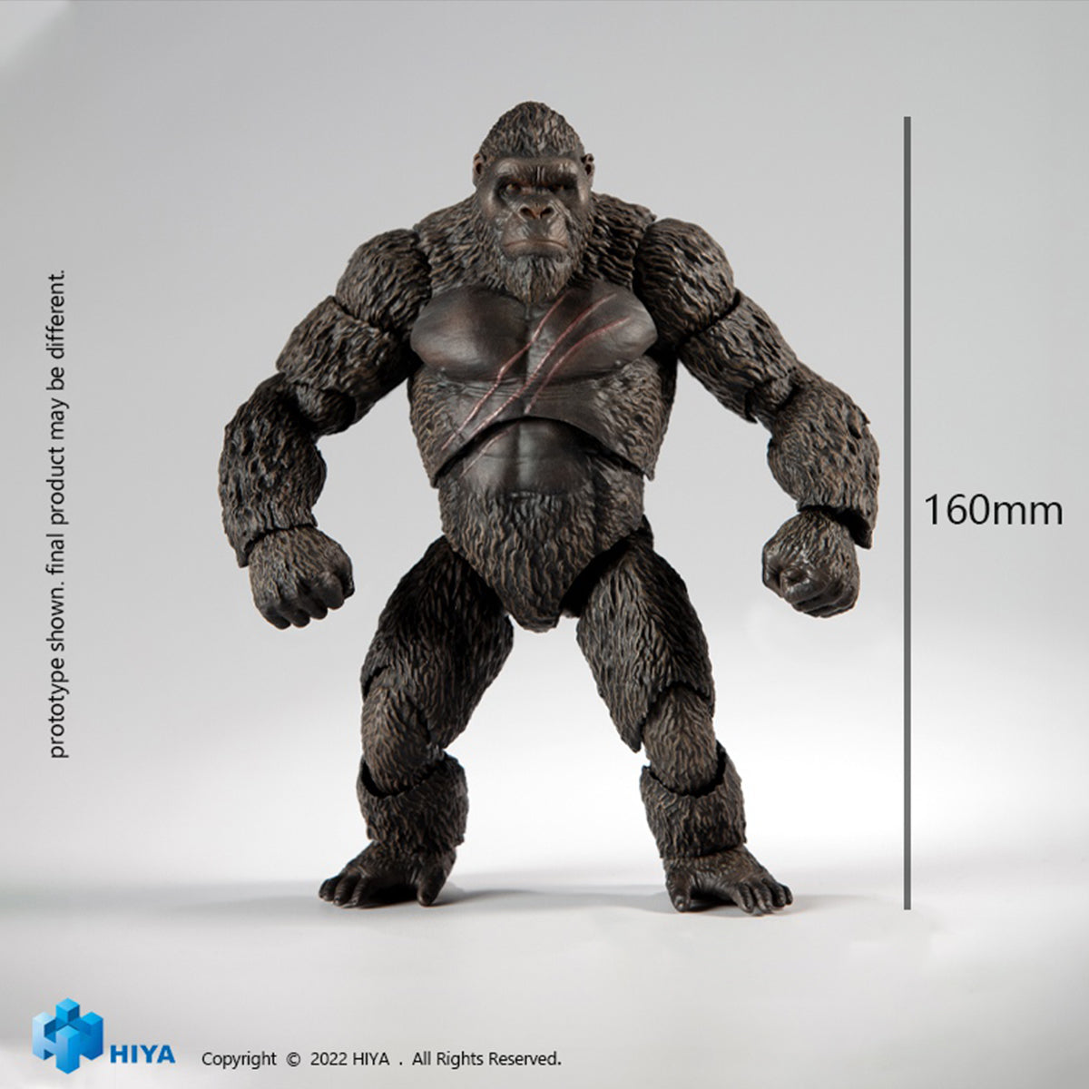 HIYA Godzilla vs. Kong : Figurine d'action monstre Kong Exquisite Basic Series