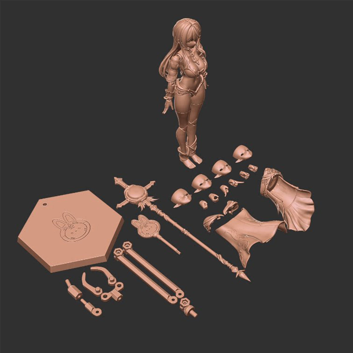 DAO QI HU STUDIO (DODGE TIGER) Euphilia (Initial Stage of Demonic Transformation) 1/12 Scale Action Figure Set