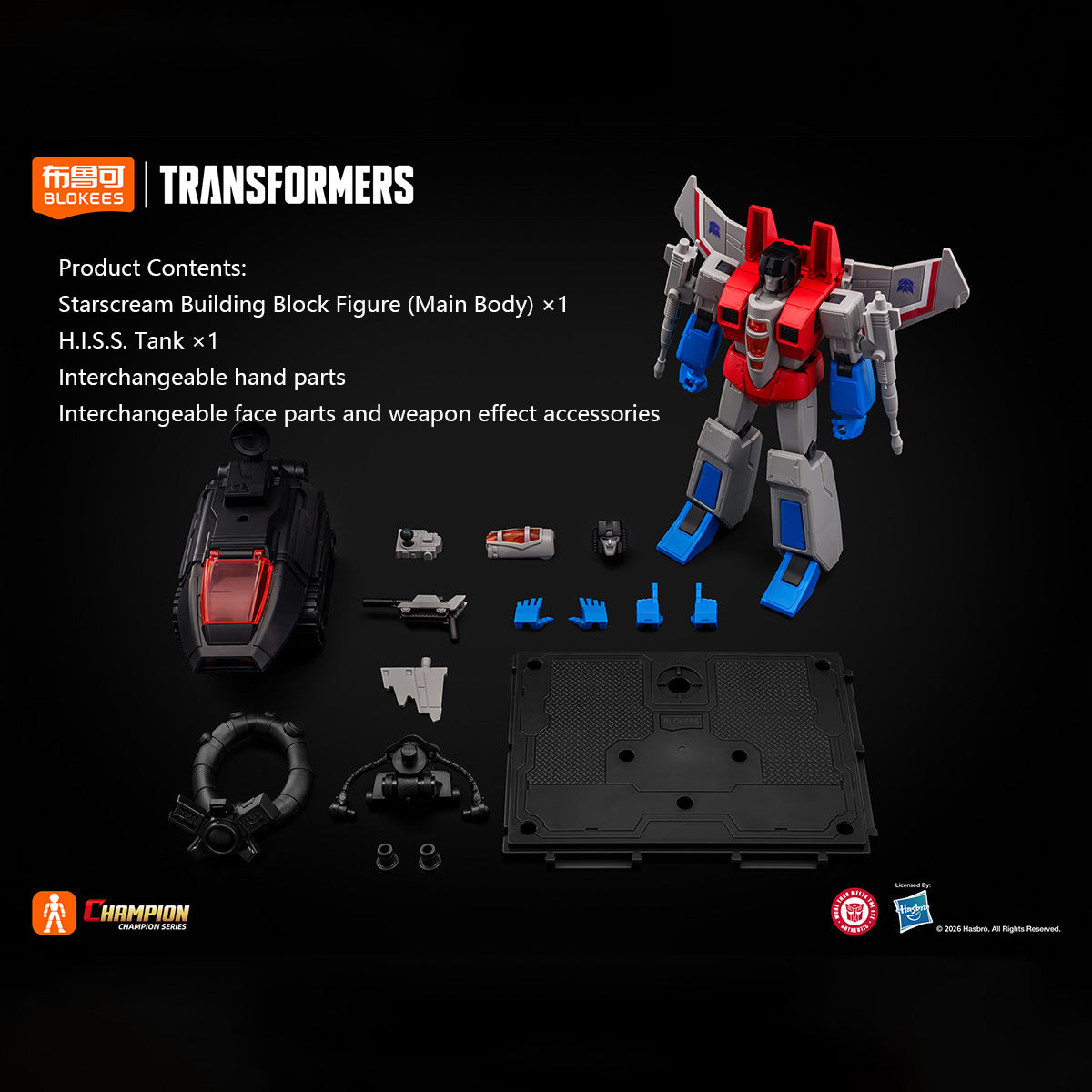 BLOKEES Transformers Classic Class Comics Version Energon Universe Starscream with H.I.S.S. Tank Model Kit