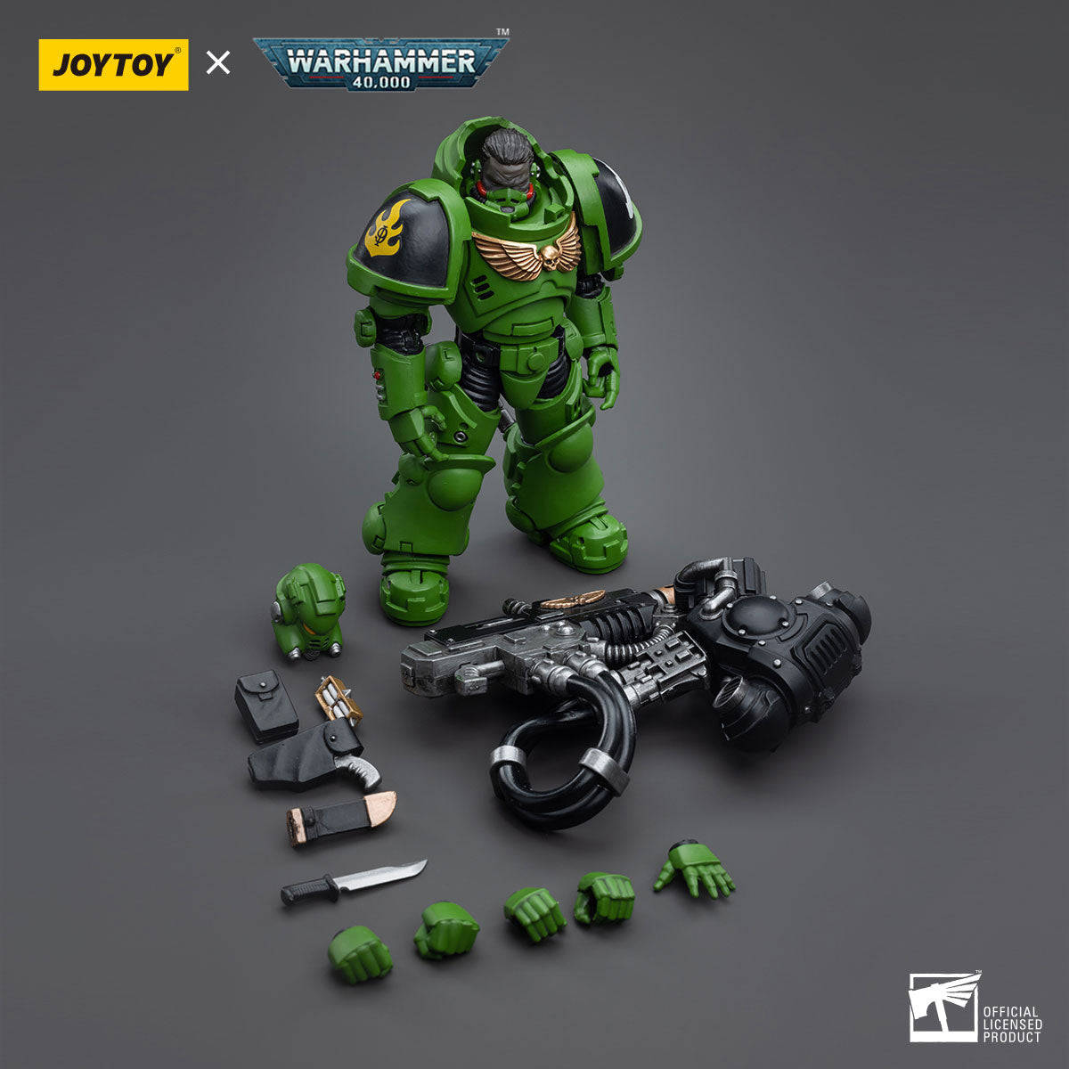 JOYTOY Salamanders Eradicators Sergeant Bragar/Brother T'Kren/Captain Adrax Agatone 1/18 Scale Action Figure