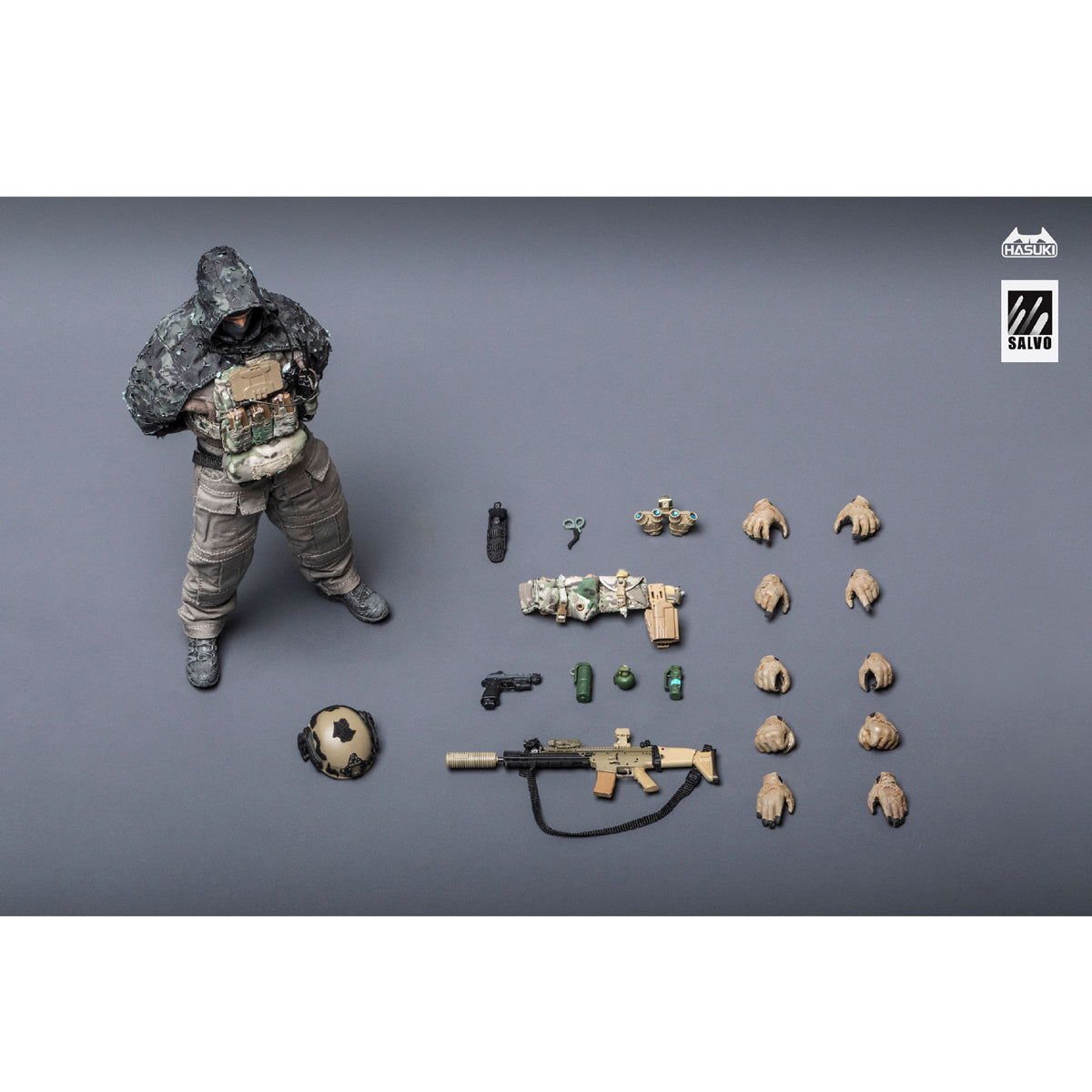 HASUKI SA04 Veil Weaver Unknown Operator 1/12 Scale Action Figure & WM-07 Reconnaissance Enhancement Kit