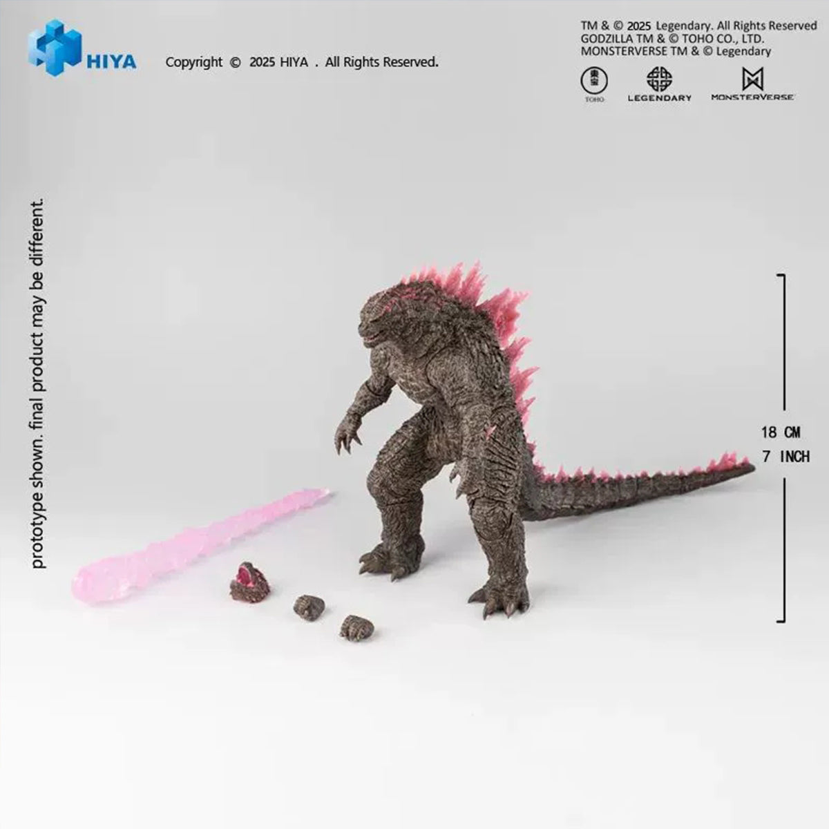 HIYA, EXQUISITE BASIC Godzilla vs. Kong: The New Empire - Thermal Radiation Godzilla EBG0439, Action Figures