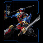 MOSHOWTOYS Sengoku Majin Goshogun con luces, figura de acción transformable de fundición a presión
