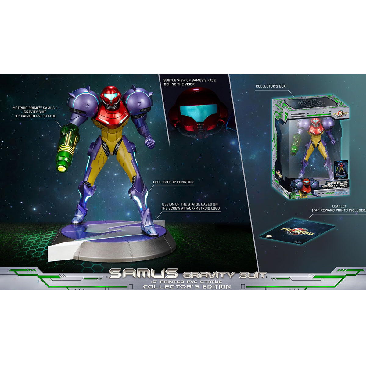 First 4 Figures, Metroid Prime: Samus Gravity Suit, Collector's Edition Collectible Statue Figurine MSGSCO