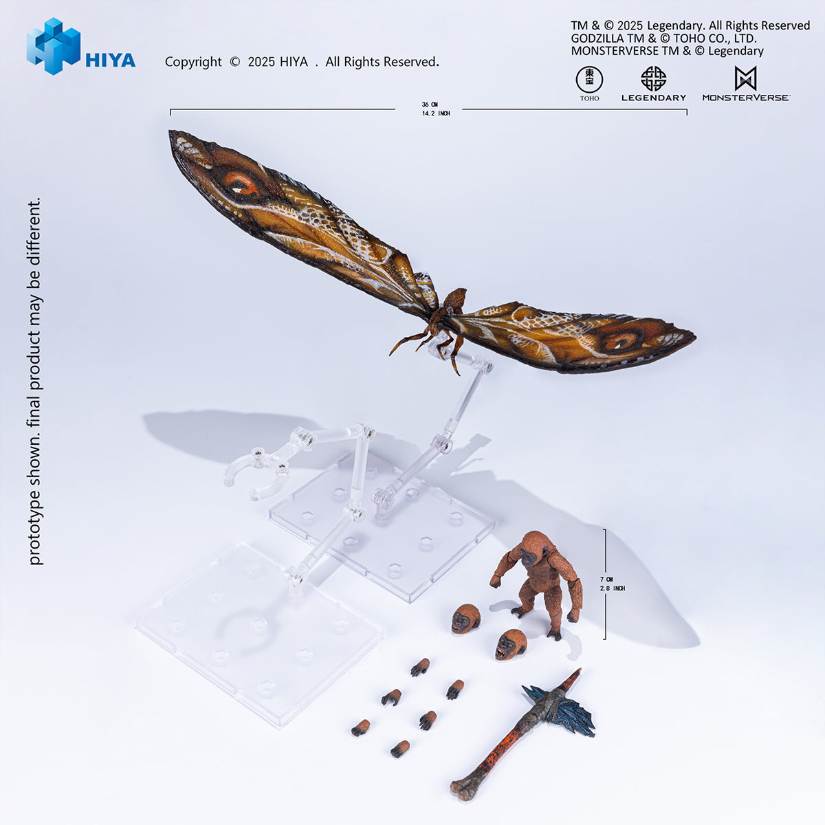 HIYA Godzilla vs. Kong: The New Empire - Mothra Monster Deluxe Set EBG0160 Action Figures