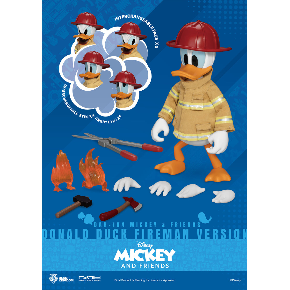 Beast Kingdom DAH-104 Mickey & Friends Donald Duck Fireman Version Action Figure