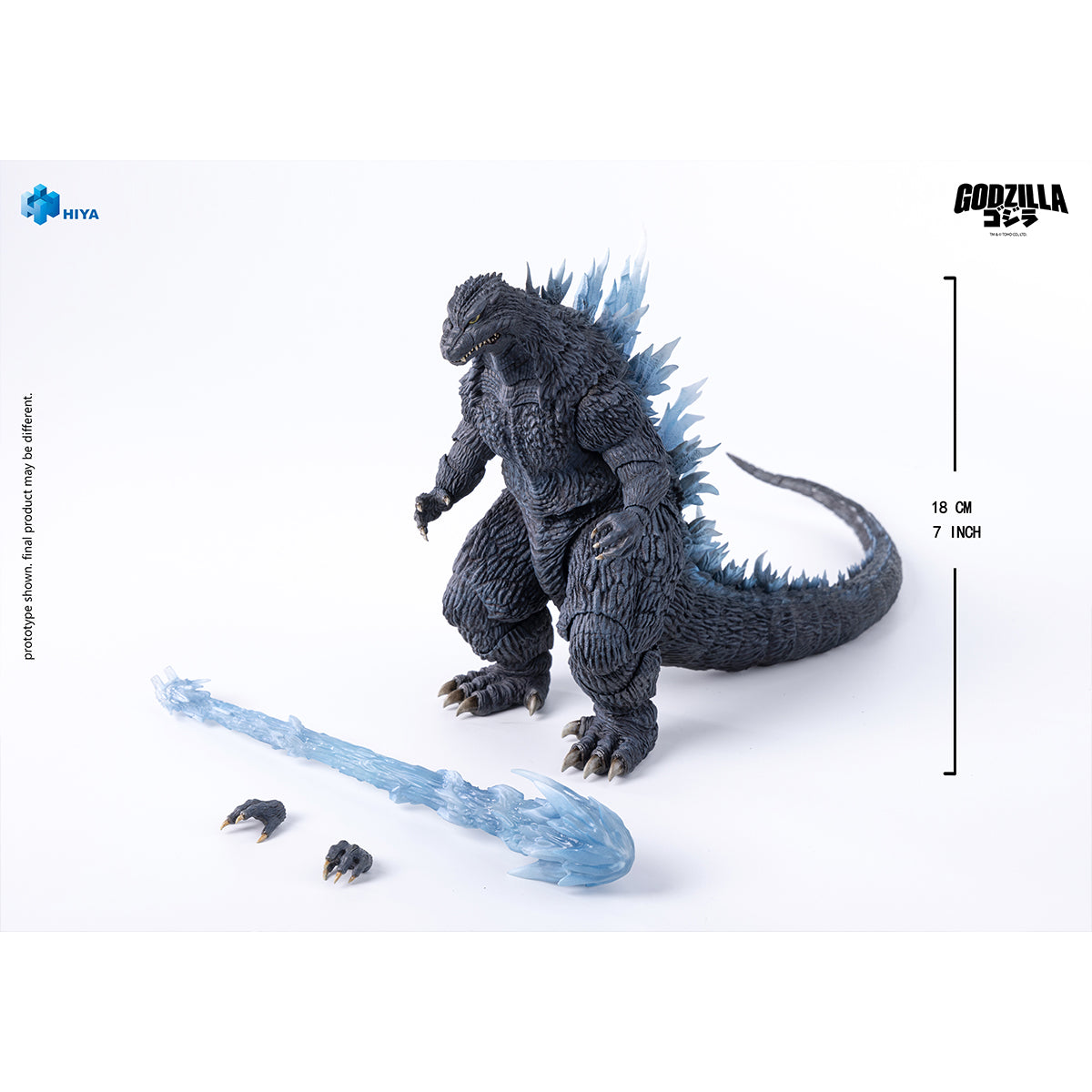 HIYA EXQUISITE BASIC Godzila vs. Mechagodzila Highly Articulated Atomic Breath Godzilla Action Figure
