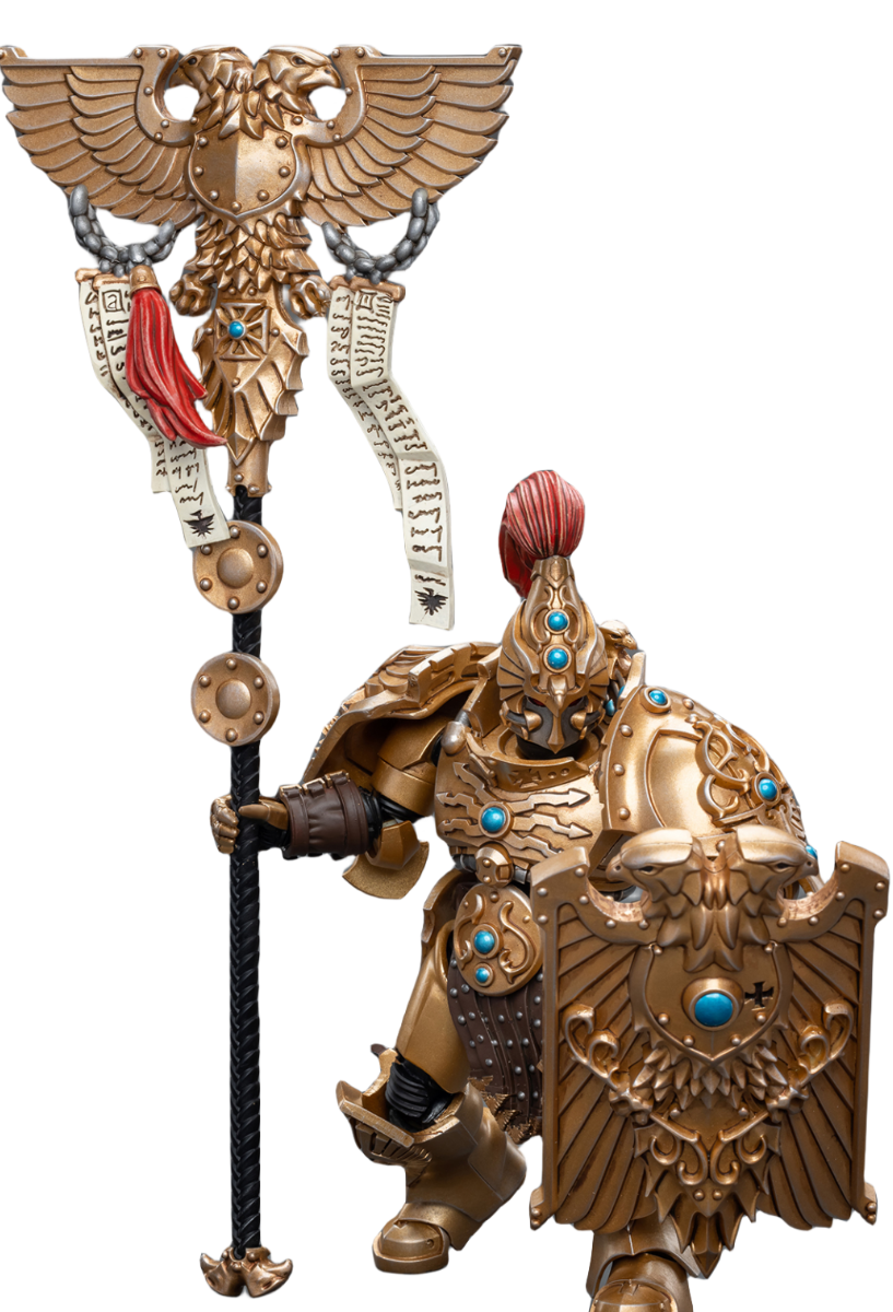 HiPlay JoyToy 40K Collectible Figure: Adeptus Custodes Vexilus Praetor 1:18 Scale Action Figures JT7820 (Vexilus Praetor)