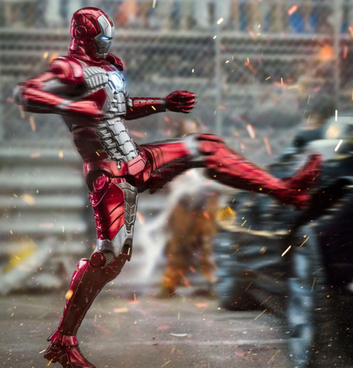 Conjunto completo de figuras coleccionables de ZD: Iron Man Mark, figura de acción en miniatura a escala 1:10