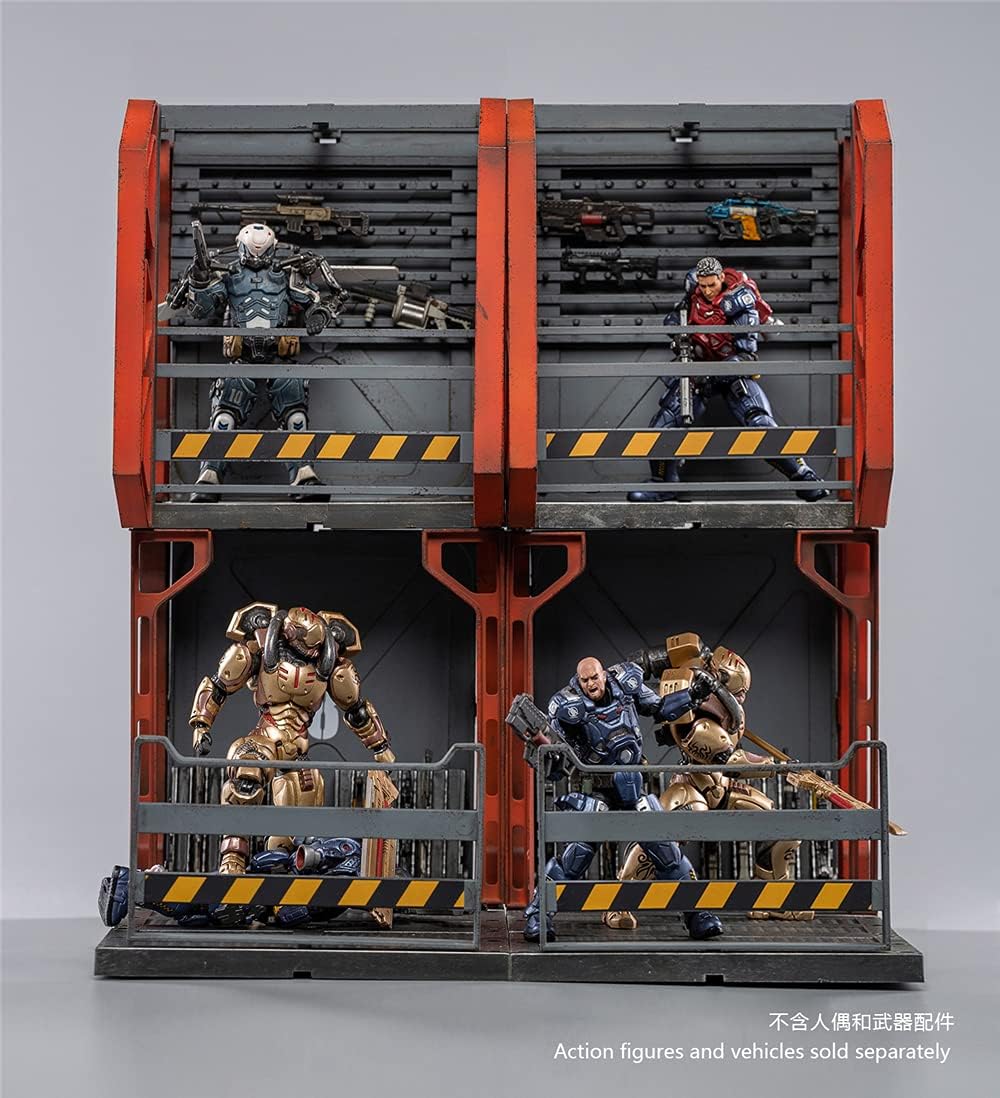 HiPlay JoyToy 1/18 Scale Science Fiction Theme Scene Base for Action Figures Mecha Depot: Staging Area JT1118