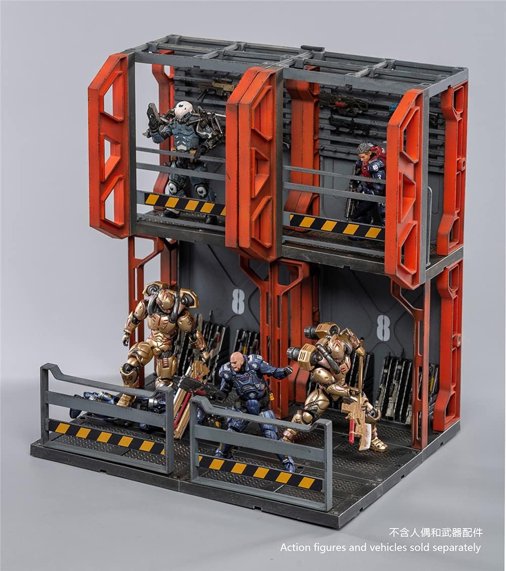 HiPlay JoyToy 1/18 Scale Science Fiction Theme Scene Base for Action Figures Mecha Depot: Staging Area JT1118