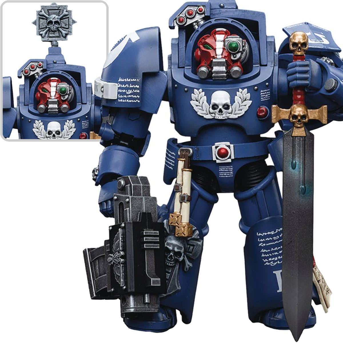 HiPlay JoyToy Warhammer 40K Ultramarines Terminators Sergeant Terconon 1:18 Scale Collectible Action Figure