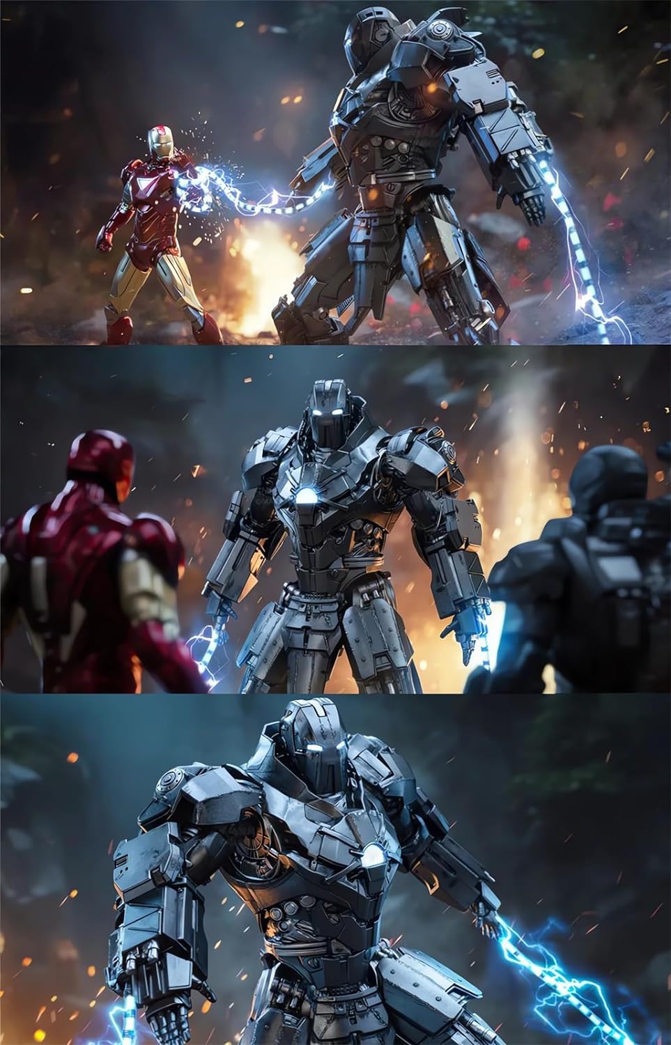 HiPlay ZD Collectible Figure Full Set: Iron Man 3 Mark 33, 1:10 Scale Miniature Action Figurine