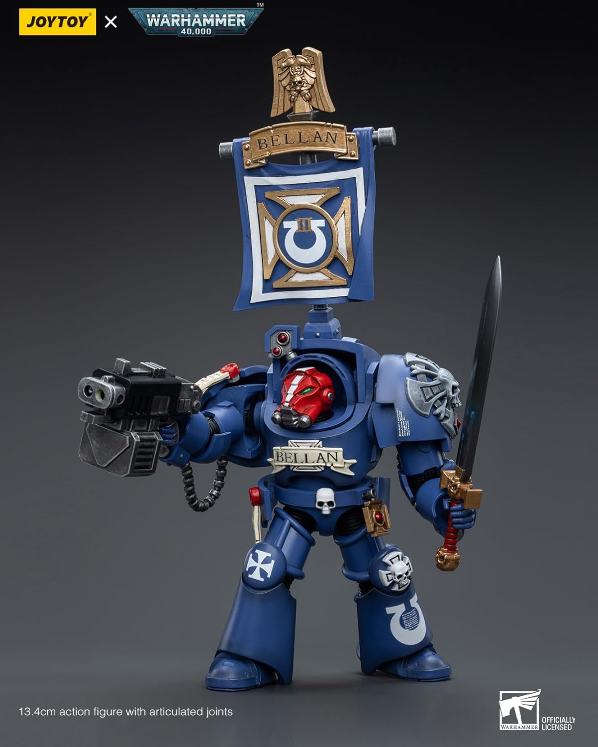 HiPlay JoyToy Warhammer 40K Ultramarines Terminators Sergeant Bellan 1:18 Scale Collectible Action Figure