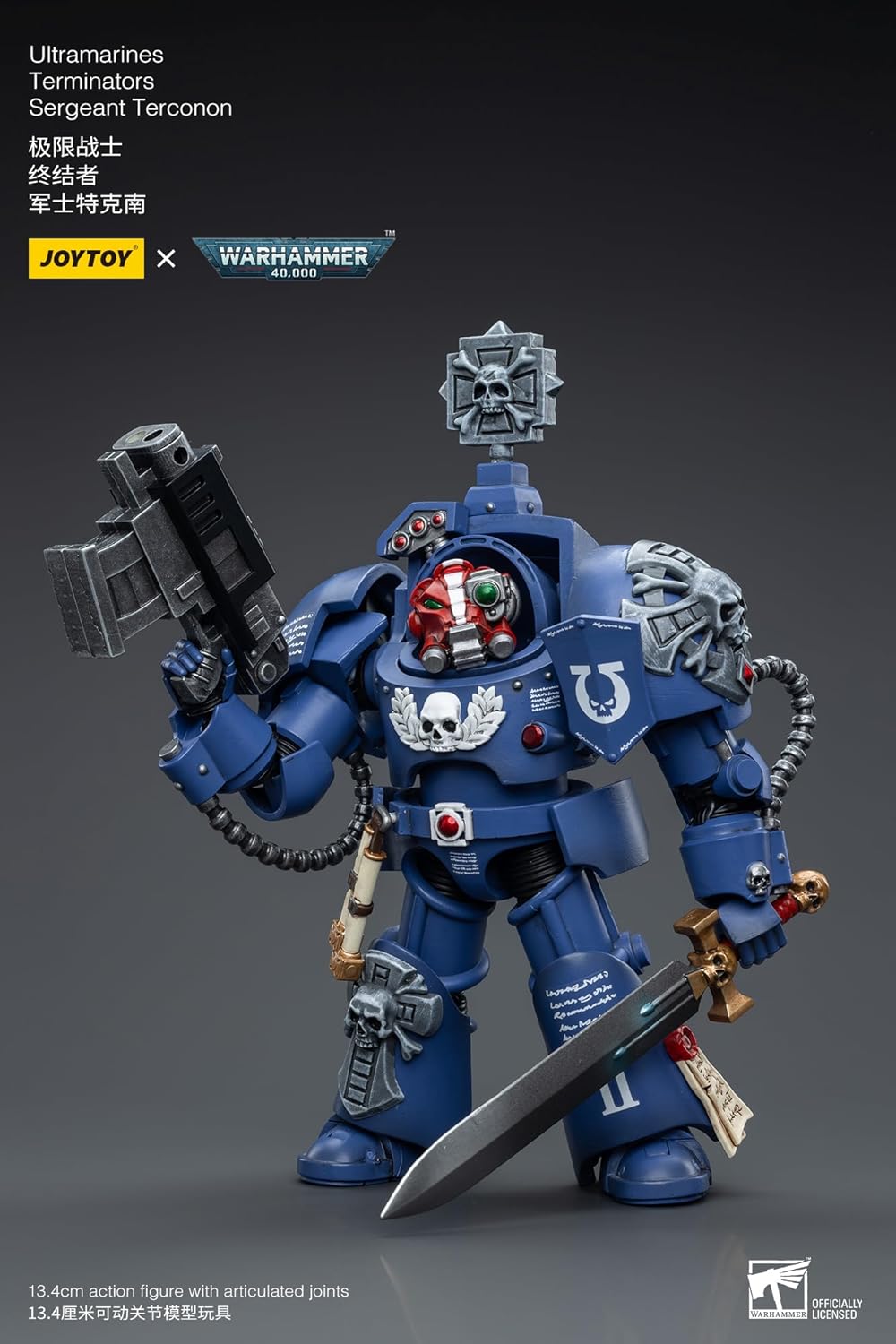 HiPlay JoyToy Warhammer 40K Ultramarines Terminators Sergeant Terconon 1:18 Scale Collectible Action Figure