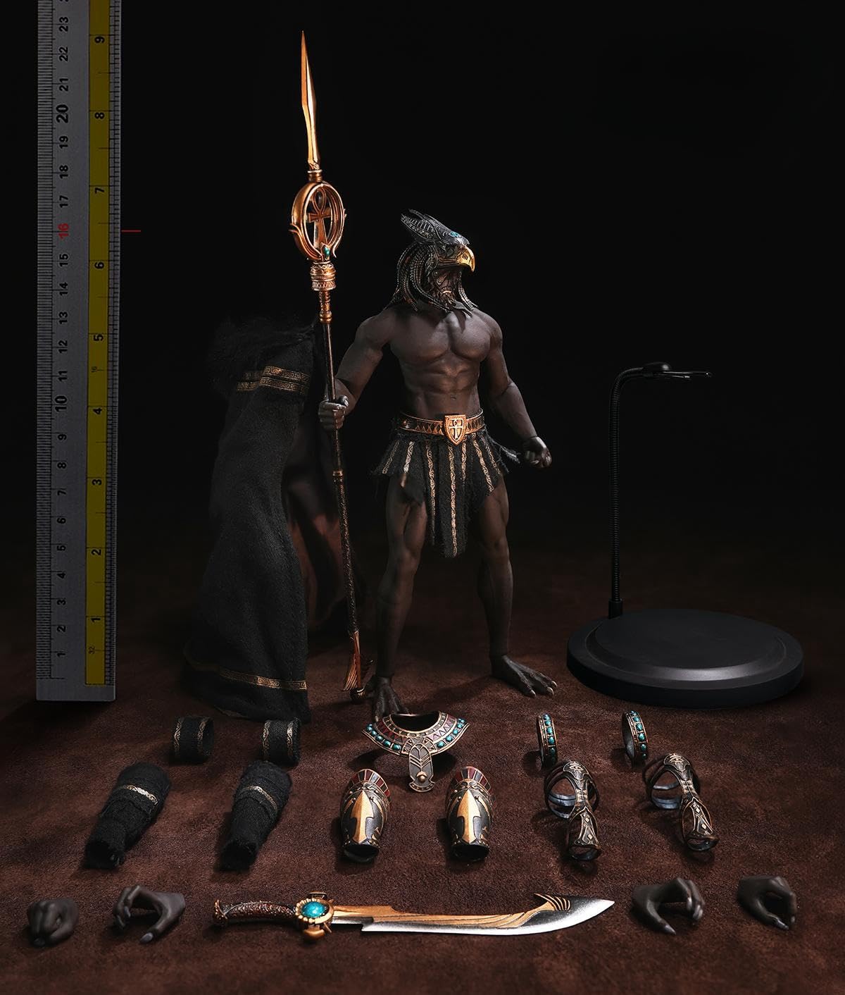 HiPlay TBLeague Collectible Figure Full Set: Horus Guardian of Pharaoh, Seamless Design, 1:12 Scale Miniature Male Action Figurine